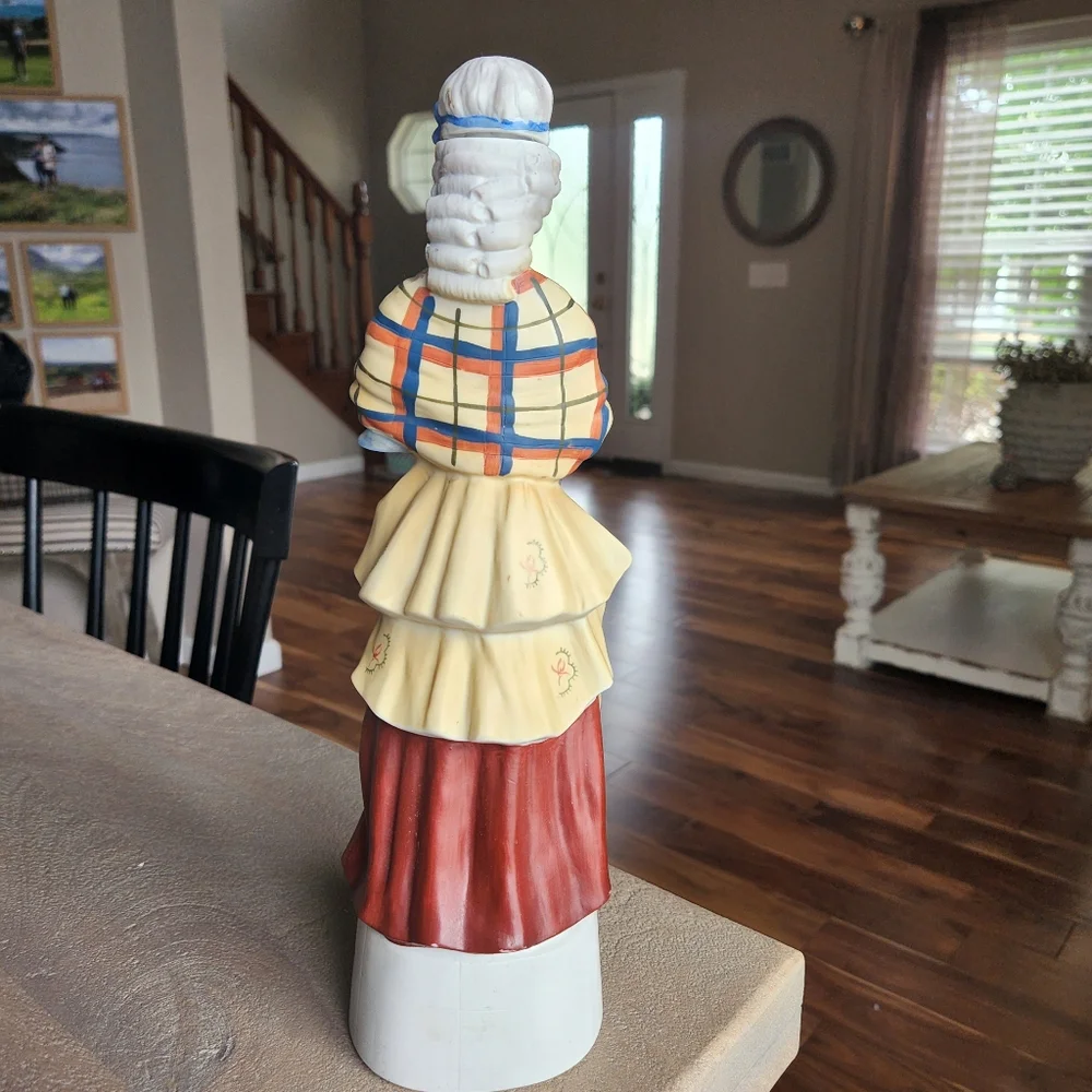 Grant's Scotch Whiskey Scottish Woman Figurine Decanter Bottle Empty Bar Decor